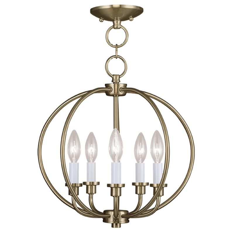Milania 16 Inch 5 Light Mini Chandelier by Livex Lighting